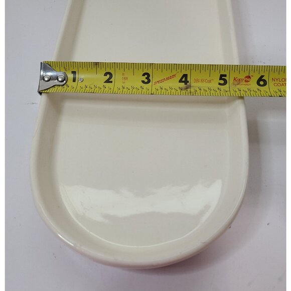 Rae Dunn 4pc Polka Dot Fork Knife Spoon Utensil Jars & Platter Blue Green Yellow - Picture 15 of 15